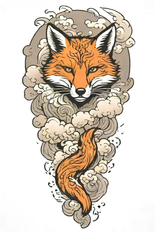 Fox Forming From Clouds Surrounding