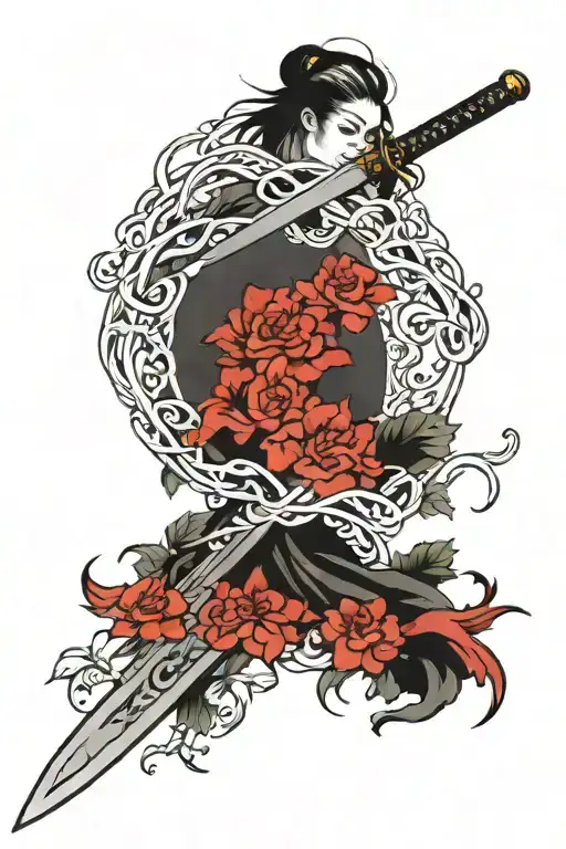 Sword Sorrounded By Vines