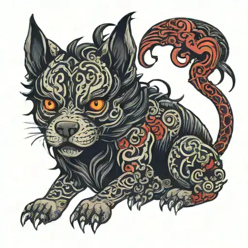 Demonic Dog With A Women Face