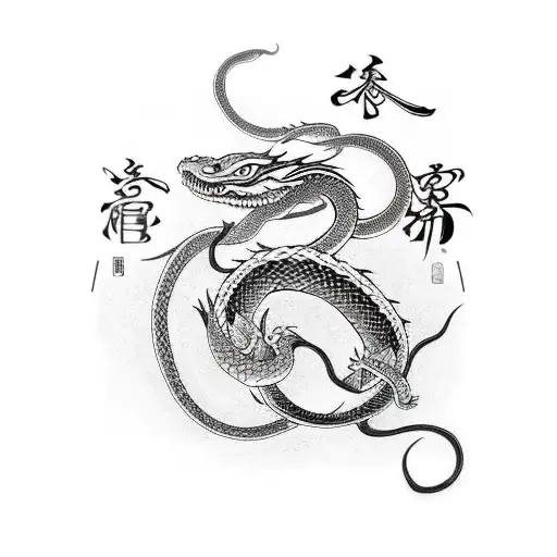 Snake And Dragon