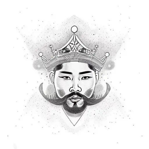 Saiyr Ellis Portrait With A Crown Made Of Lyrics