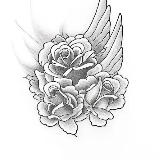 Roses With Angel Wings
