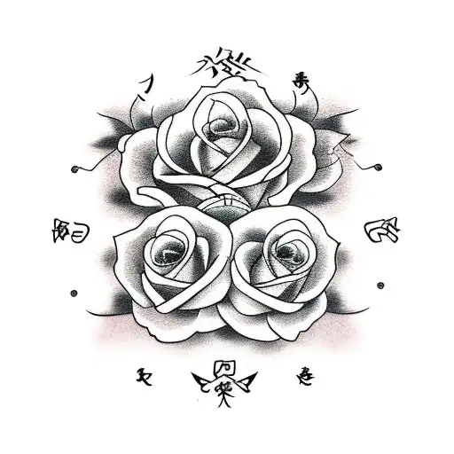 Birth Clock Roses Cross