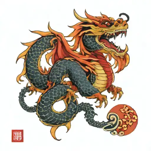 Dragon On Collarbone