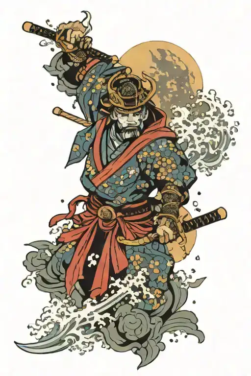 Ronin Night Sky With Moon