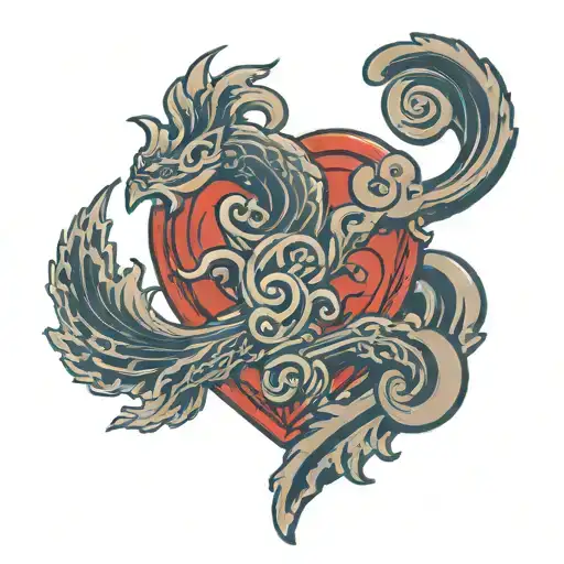Red Heart With Scroll That Says Blaire