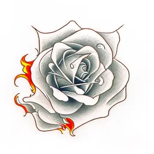 Rose In Fire With Love