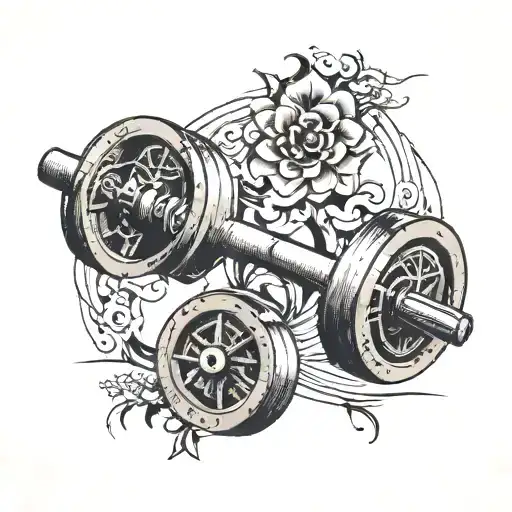 A Weightlifting Barbell Intertwined With Biblical Scriptures