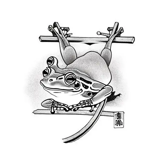 Frog On Cross Being Crucified