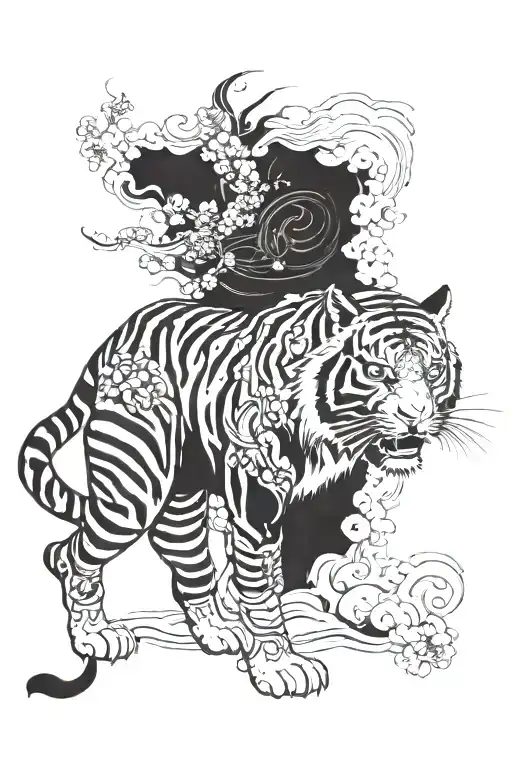 Japanese Tiger Walking