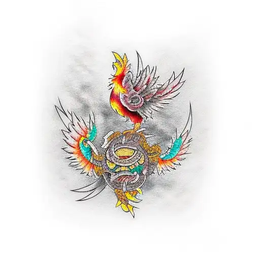 Phoenix Bird Tattoo In Jewin
