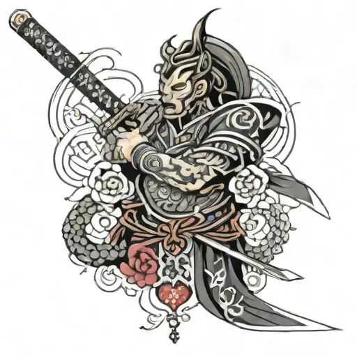 Katana Pierces The Heart With Tsets