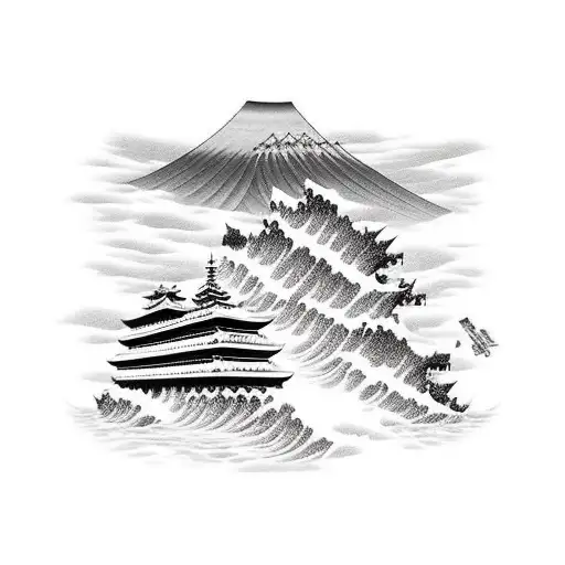 Detailed Ship With Cliffs In Background