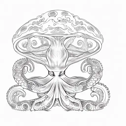 An Alien With An Octopus On His Head