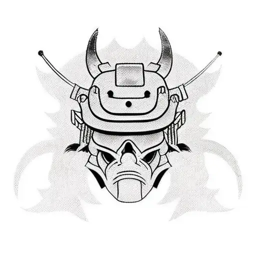 Incorporate A Samurai Helmet Into A Tattoo Design Inspired By Tabletop Game Elements