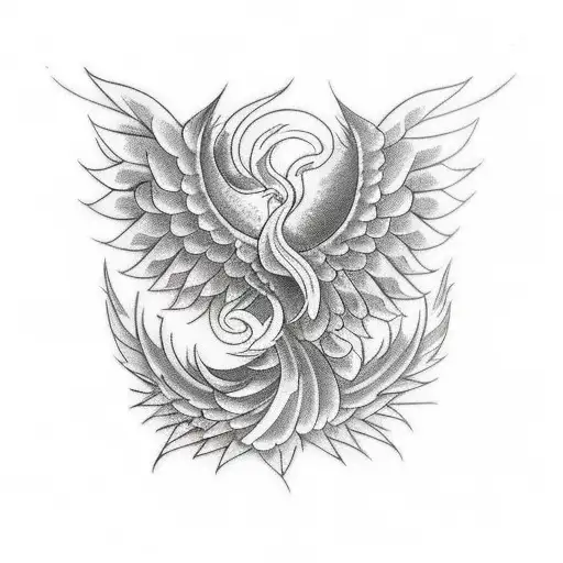 Phoenix Back Tattoo Yakuza Style