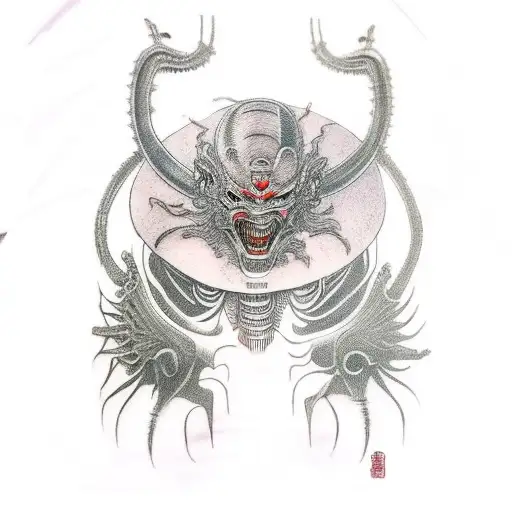 Samurai Fighting Giger's Alien