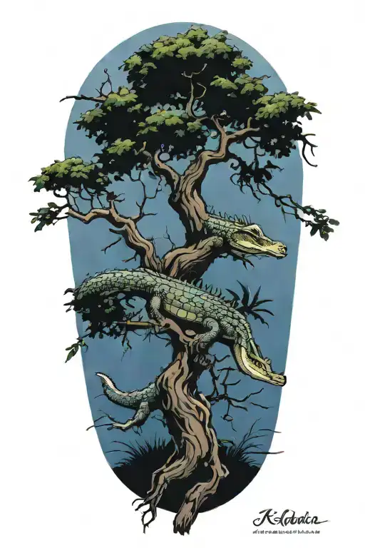 Alligator Beach Live Oak Tree