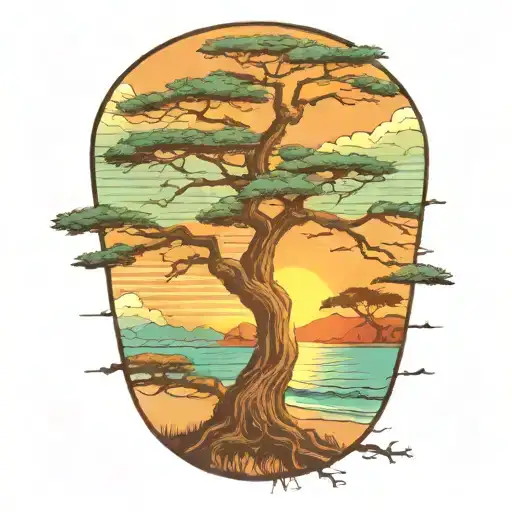 Alligator Beach Live Oak Tree Sunset