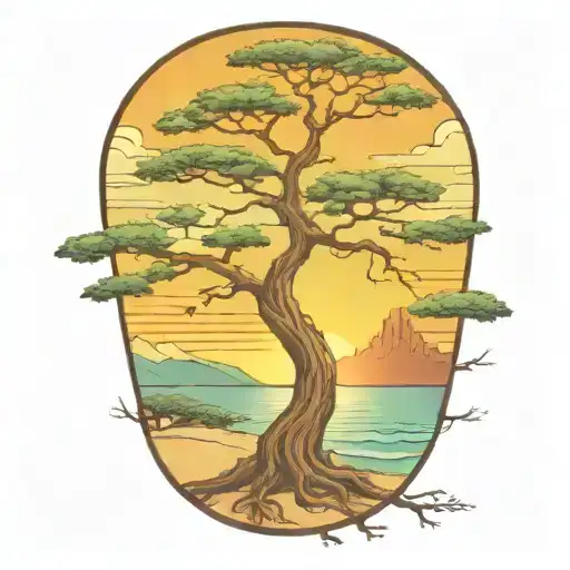 Alligator Beach Live Oak Tree Sunset