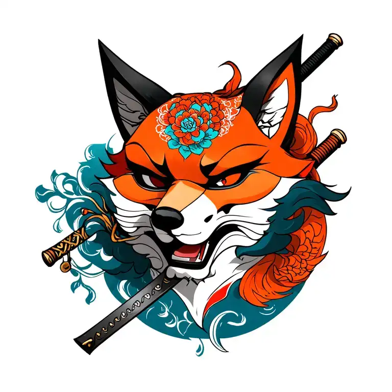 Mask Fox With Katana