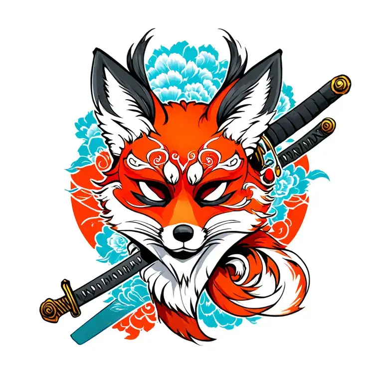 Mask Fox With Katana
