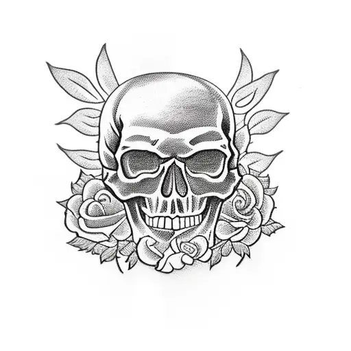 Skull And Roses