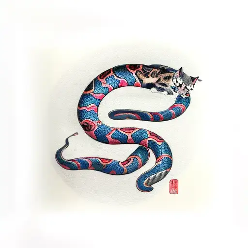 Half Snake Half Cat