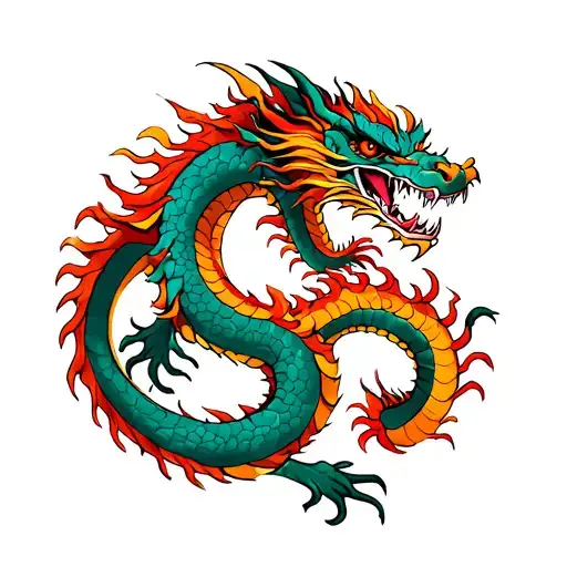 Dragon Fighting A Tourus Zodiac Sign