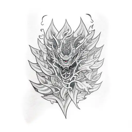 Leaves Transforming Into Dragon