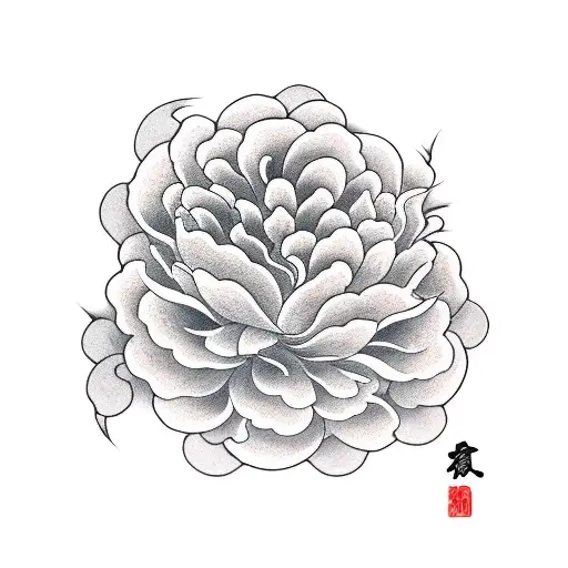 Long Snake And Peony