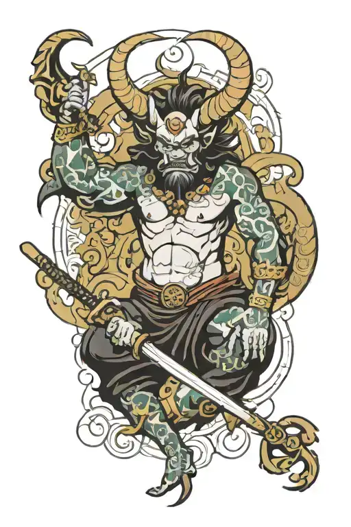 Libra Zodiac Sign Featuring An Oni