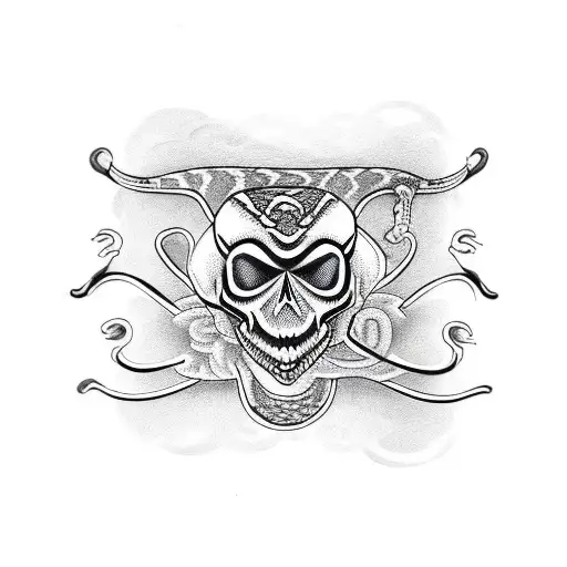 Snake With Skull Bracelet