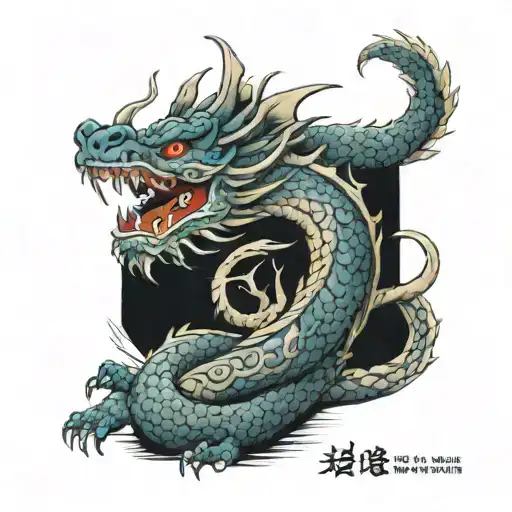 Japanese Dragon Wrapped Ankle