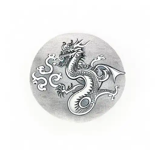 Hand Holding Dagger With A Dragon Spiraling