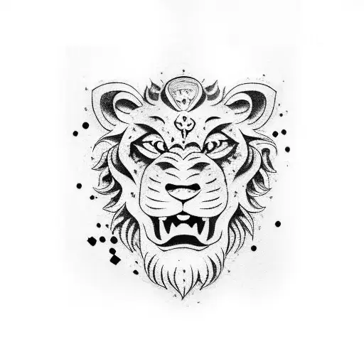 Leo Sign Brushed With Kanji