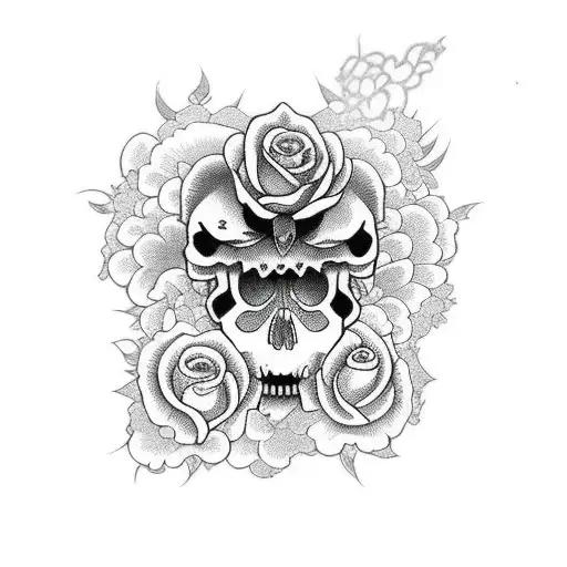 Skull And Roses