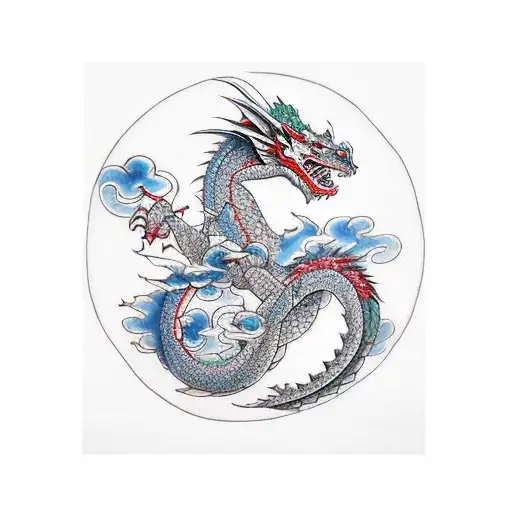 A Mystical Dragon Emitting A Powerful Kiai