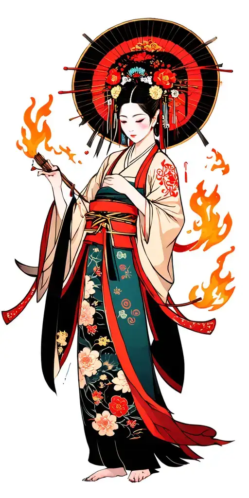Akiha Fire Festival Scene Inspired