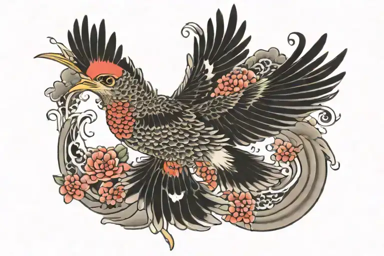 Japanese Bird Flying
