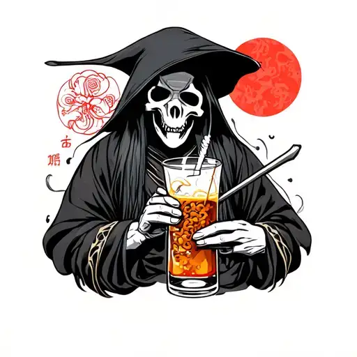 Reaper Holding Drink