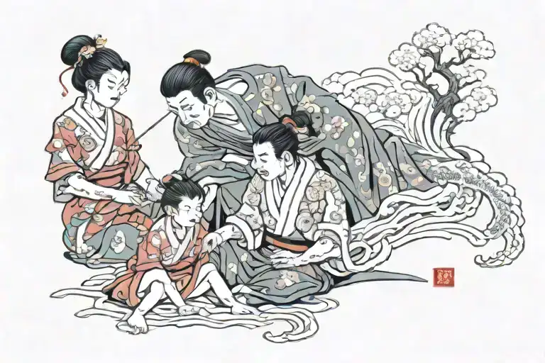 Guy Protecting His Family