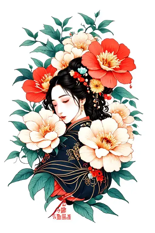 Hanya Telori And Flowers Symbolizing