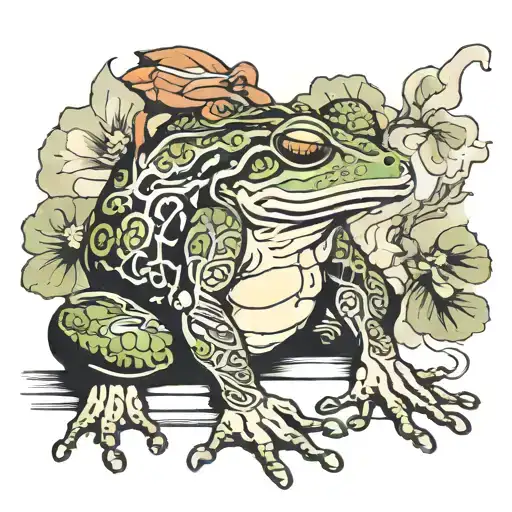 Frog Smokes A Cigarette