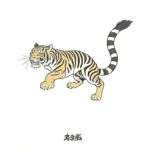 Japanese Tiger With Sharp Claw His Way