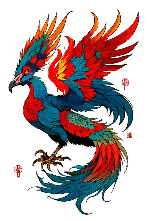 Phoenix With Long Tail