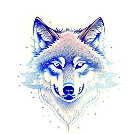 Wolf With Blue Eyes