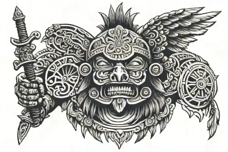 Aztec Warrior Symbol Of Death