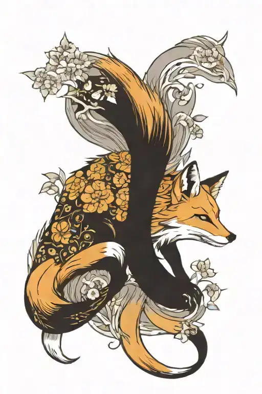A Wild Fox That Wraps Around The Wrist With Its Tail