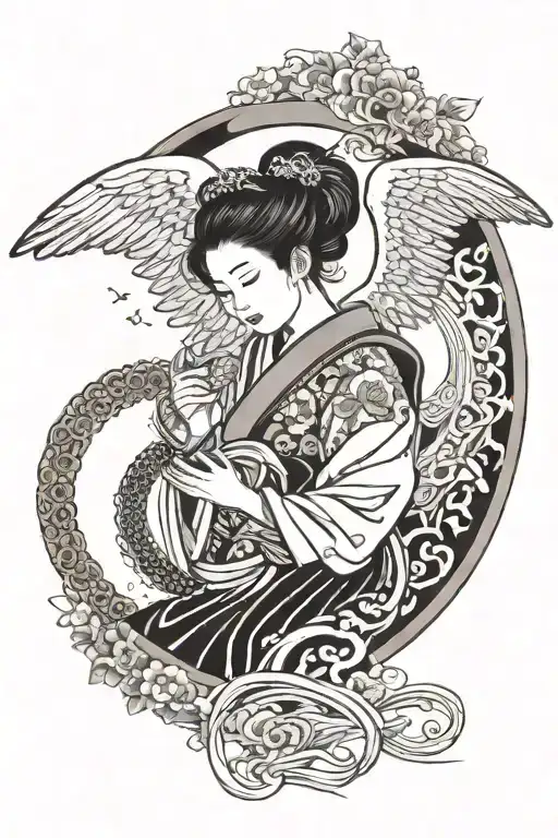 Angel & Halo Symbolizing Eternal Love